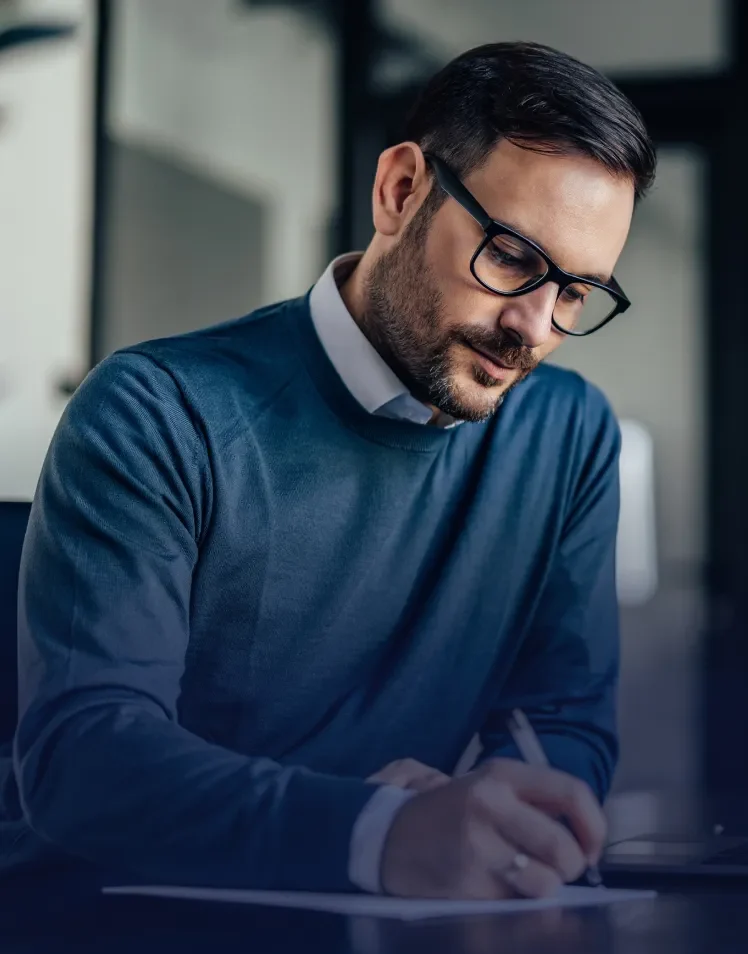 Male Professional Accountant Working