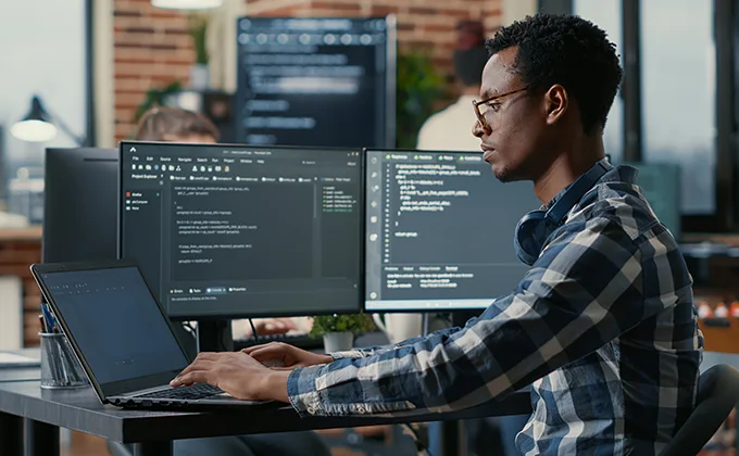 Programmer Developing An App