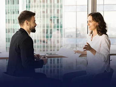 Two Young Entrepreneurs Discussing