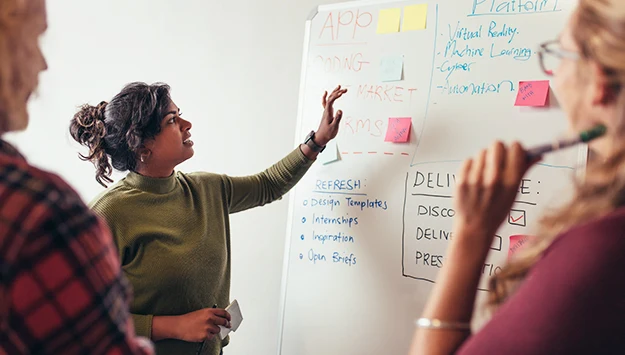 Young Woman Giving Presentation